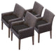 4 Venice Dining Chairs With Arms Black