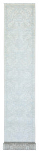 Ivory, Soft Wool Hand Knotted, White Wash Peshawar XL Runner Rug, 2'6"x19'4"