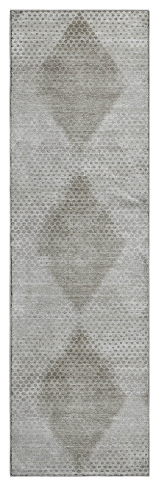 Premium Machine Washable Mayfield AMF539 Gray 2'3" x 7'6" Runner Rug