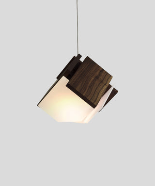 Mica L 1-Light Pendant, Wood: Dark Stained Walnut, Led