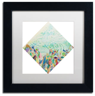 Lauren Moss 'Xuelian Feng' Art, Black Frame, White Matte, 11"x11"