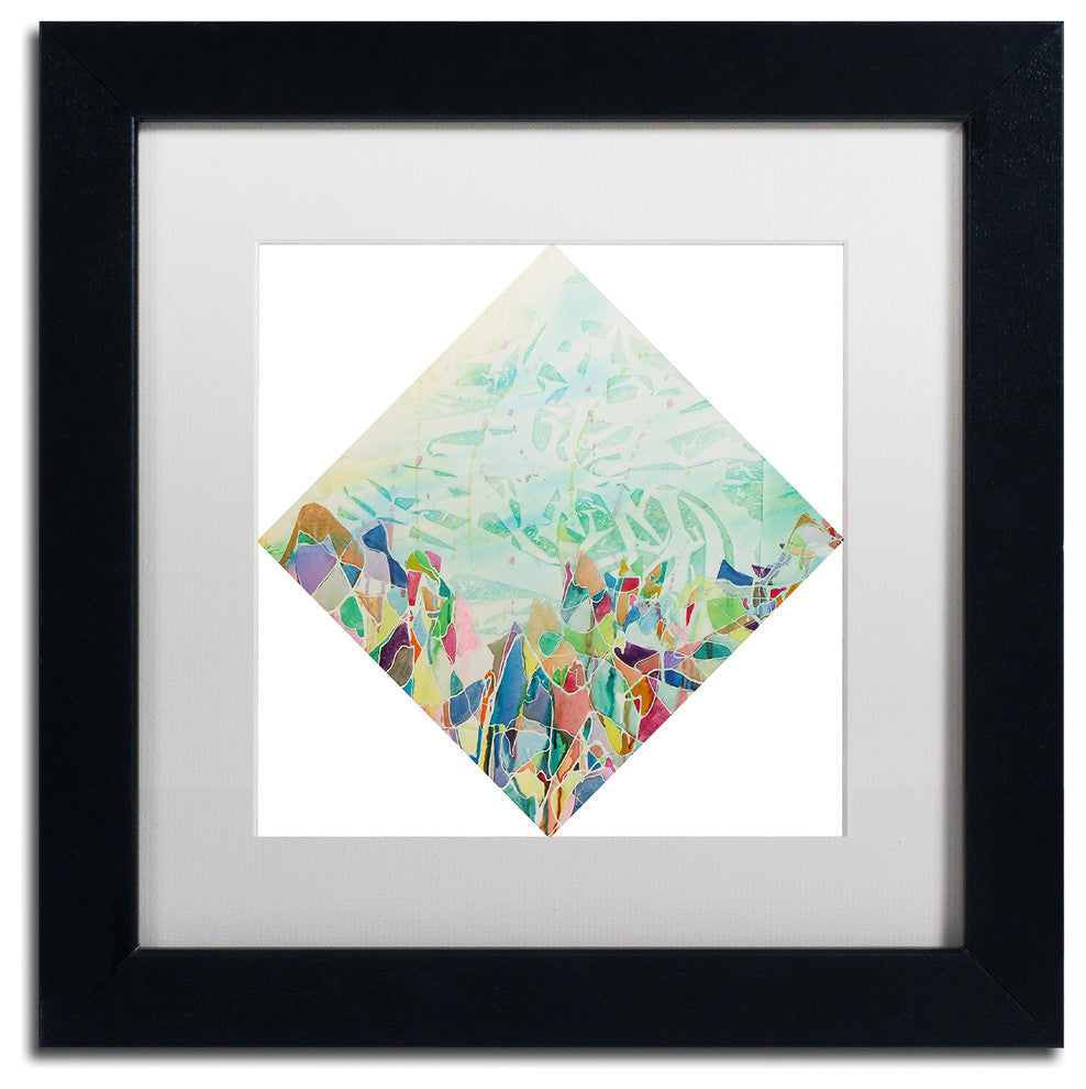 Lauren Moss 'Xuelian Feng' Art, Black Frame, White Matte, 11"x11"