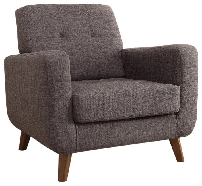 Rustic and Straightforward Accent Chair, Gray