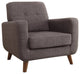 Rustic and Straightforward Accent Chair, Gray