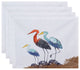 18"x14" Sunbathers, Animal Print Placemat, Set of 4, White
