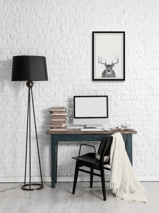 "Grey Deer" Framed Painting Print, 30x45