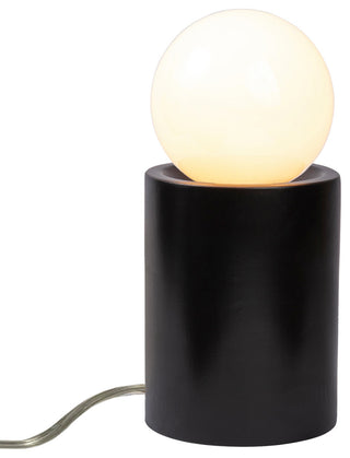 Short Pillar Table Lamp, Matte Black