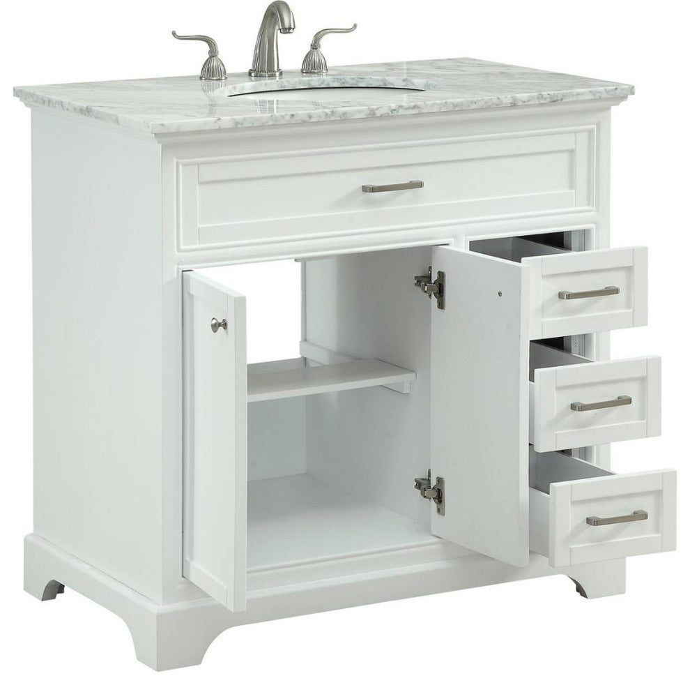 Elegant VF15036WH 36" Single Bathroom Vanity Set, White