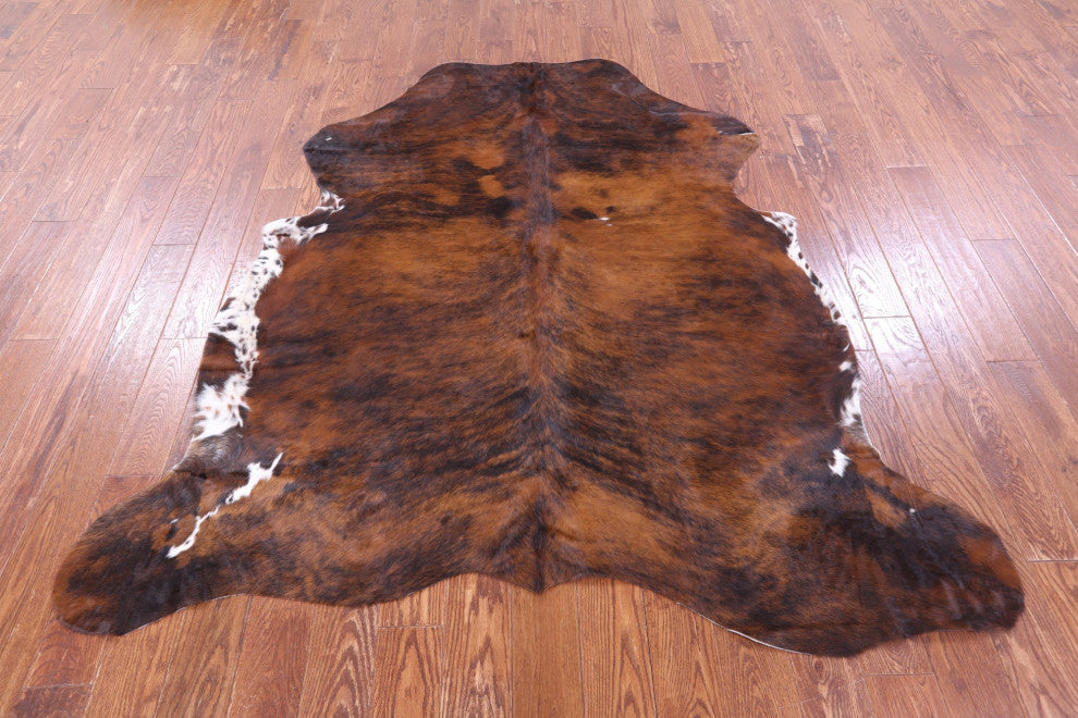 Brindle Natural Cowhide Rug 6' 6" X 6' 3" C2222