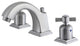 Fauceture Widespread Bathroom Faucet With Retail Pop-Up, Brushed Nickel
