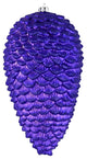 Vickerman Matte Glitter Pinecone, Purple, 7"