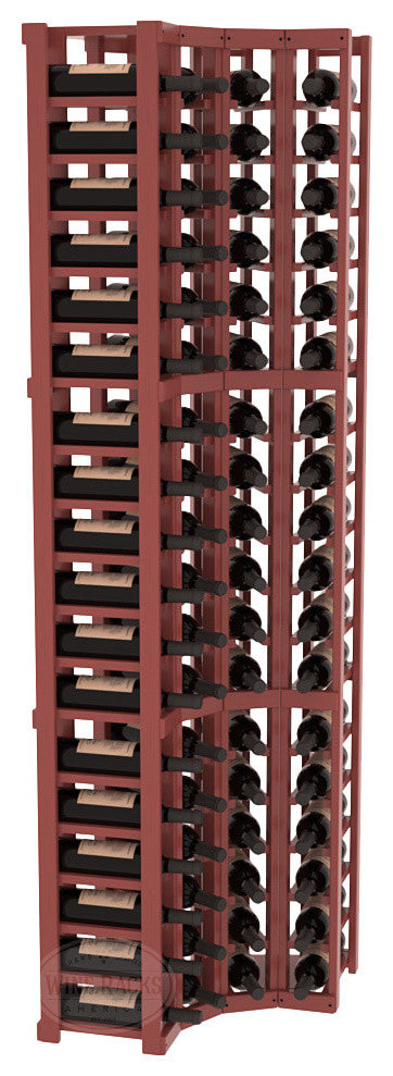 4 Column Wine Cellar Corner Kit, Pine, Cherry/Satin