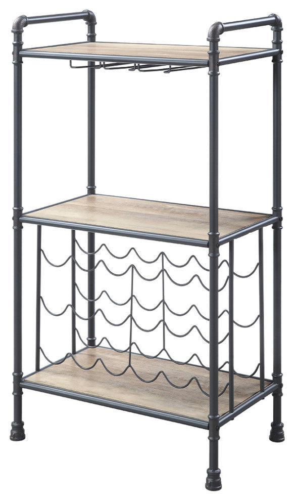 Acme Brantley Floor Wine Bottle & Glass Rack