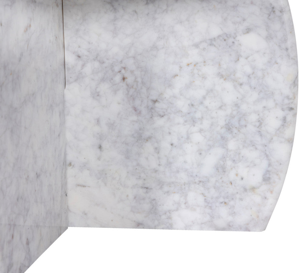 Formentera Marble Coffee Table, White, Coffee Table