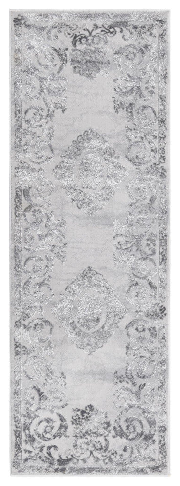 Unique Loom Diana Finsbury Rug, Gray, 2'x8' Runner