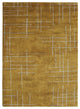 HAND KNOTTED LOOM SILK ECO-FRIENDLY RUGS-5'x8',Rectangle,Gold Beige,Contemporary