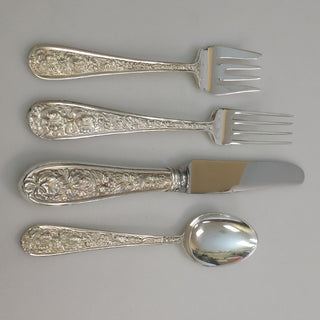 Kirk Stieff Sterling Silver Corsage 4 Piece Place Setting