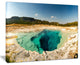 "Yellow Stone Pool Panorama" Landscape Print Wall Artwork, 20"x12"