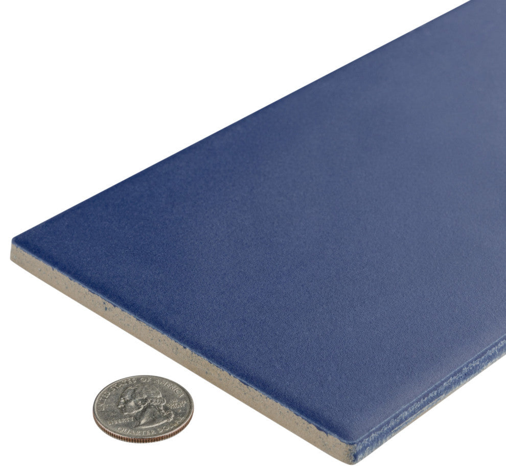 Piscina Brick Porcelain Floor and Wall Tile Sample, Blue