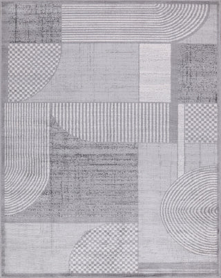 Low-Pile Rylan Gray/Ivory Rug, Gray, 10'x14'