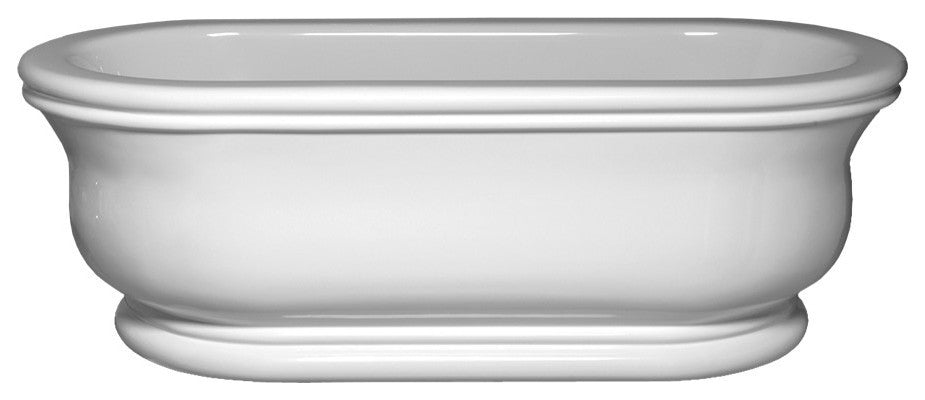 Malibu Monterey Oval Soaking Bathtub 72x34x24 White