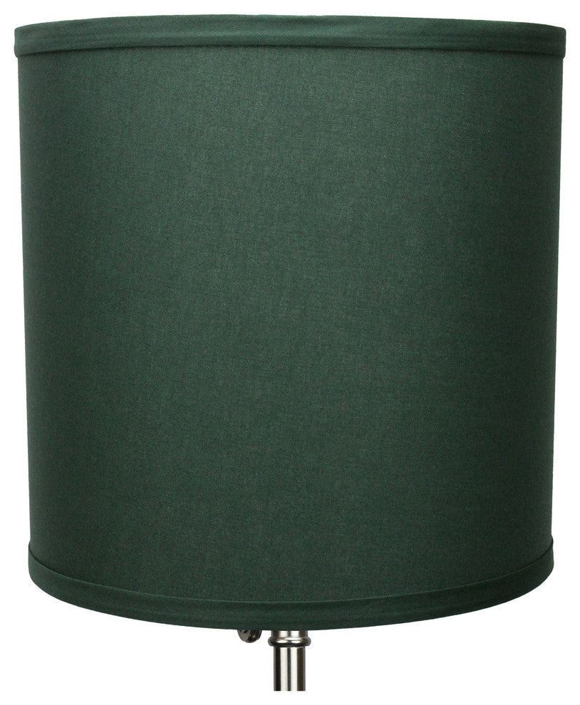FenchelShades Drum Lampshade 10"x10"x10", Linen Hunter Green