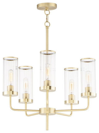 Maxim Crosby 5-Light Chandelier 11475CRSBR - Satin Brass