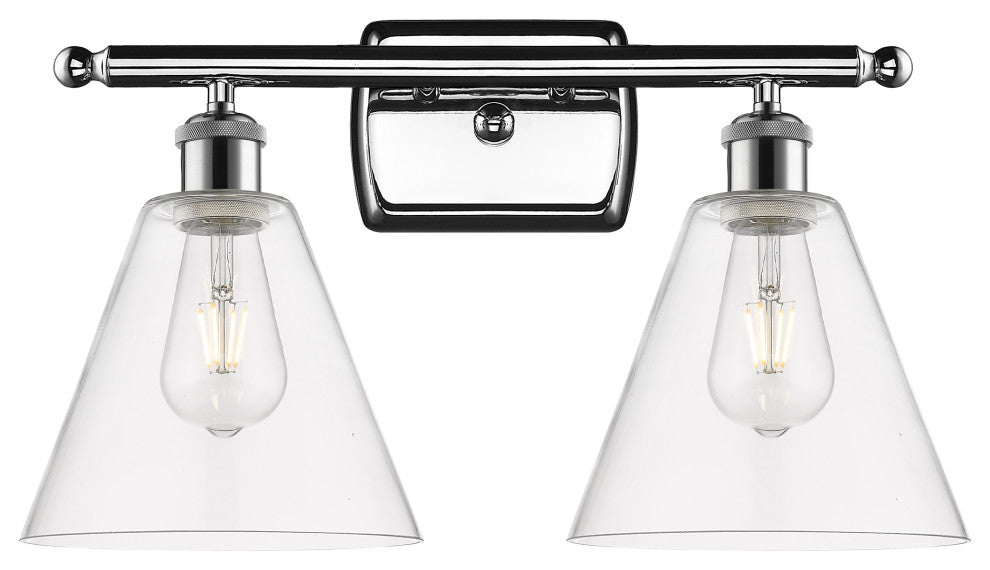 Innovations 516-2W-PC-GBC-82 2 Light Bath Vanity Light, Polished Chrome