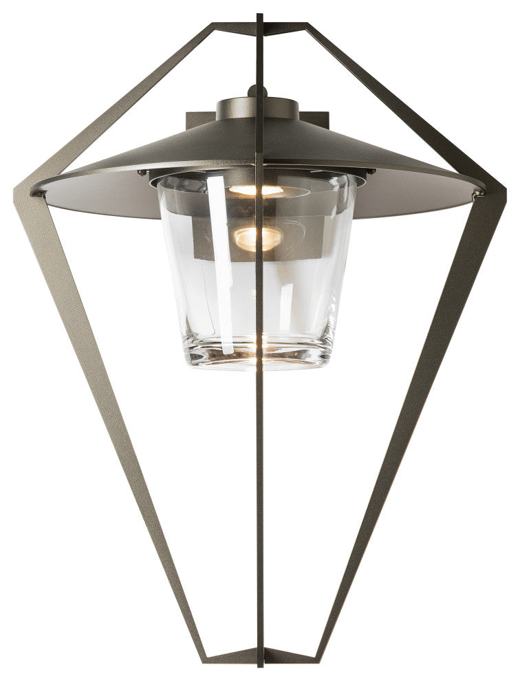 Stellar Large Outdoor Sconce, Coastal Oil Rubbed Bronze Finish, Clear Glass