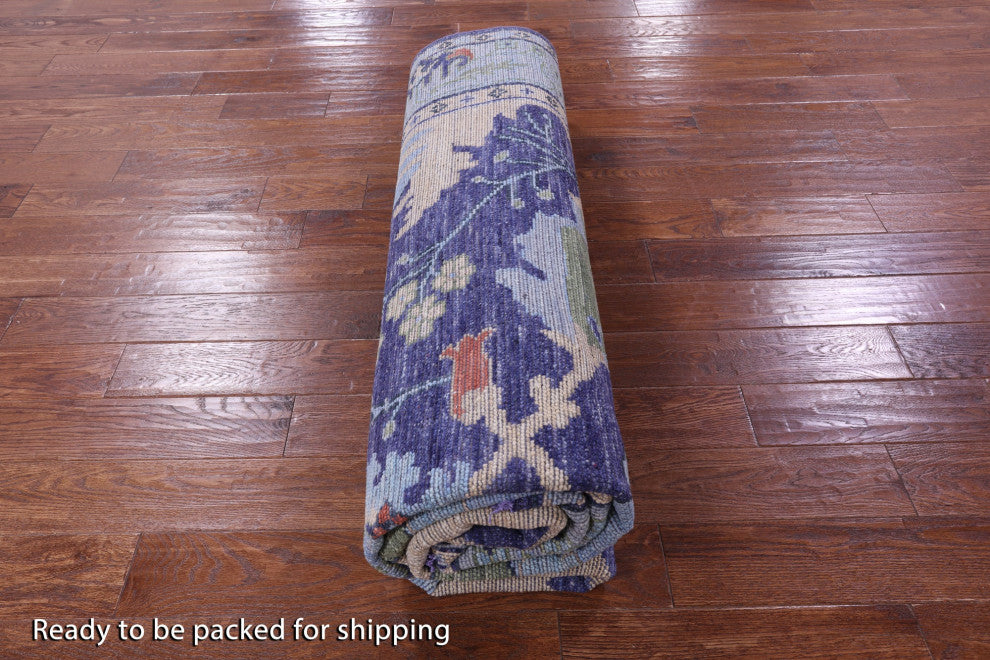 Hand Knotted Turkish Oushak Wool Rug 8' 0" X 10' 2" - Q13632