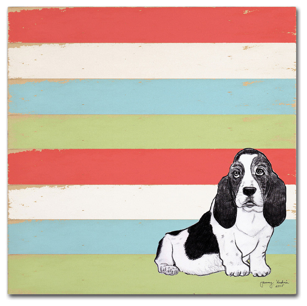 Tammy Kushnir 'Basset Hound 3' Canvas Art, 35" x 35"