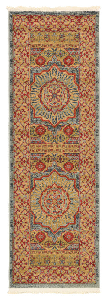 Unique Loom Light Blue Quincy Palace 2' 0 x 6' 0 Runner Rug