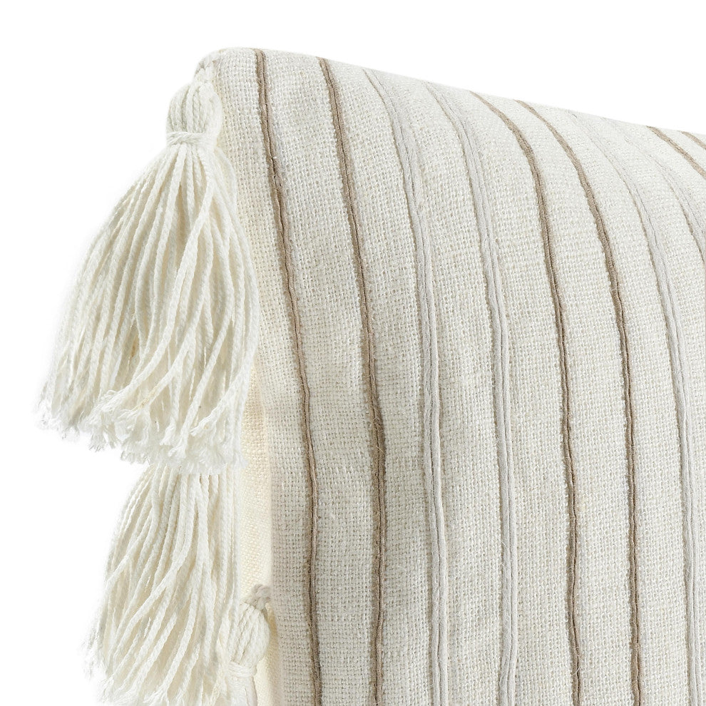 Apana Linen Embroidered Throw Pillow by Kosas Home, 14x26