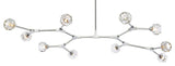 Elegant Lighting 3508D56 Zayne 10 Light 35"W Multi Light Pendant - Chrome /