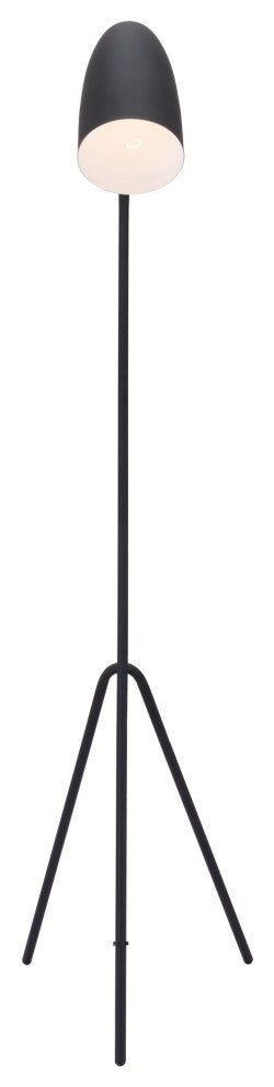 Floor Lamp Light, Steel Metal, Black, Kitchen Lounge Bistro Lobby Hospitality