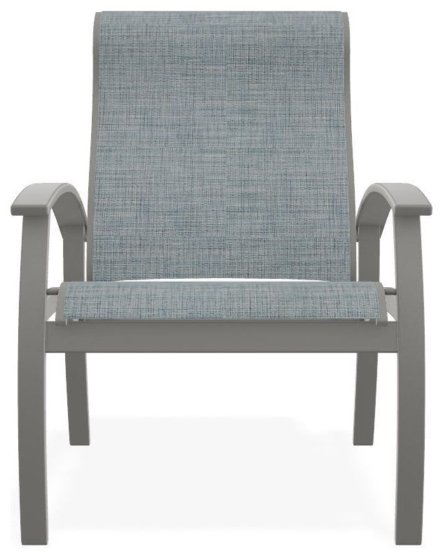 Belle Isle Sling Adjustable Outdoor Dining Chair, Charm/Snow