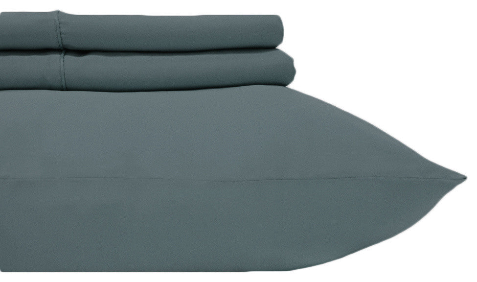 Luxury 1200 TC Sheets 100% Cotton Solid Sheet Set, Gray, King