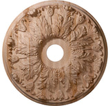 24"OD x 2 1/4"P Carved Florentine Ceiling Medallion, Cherry