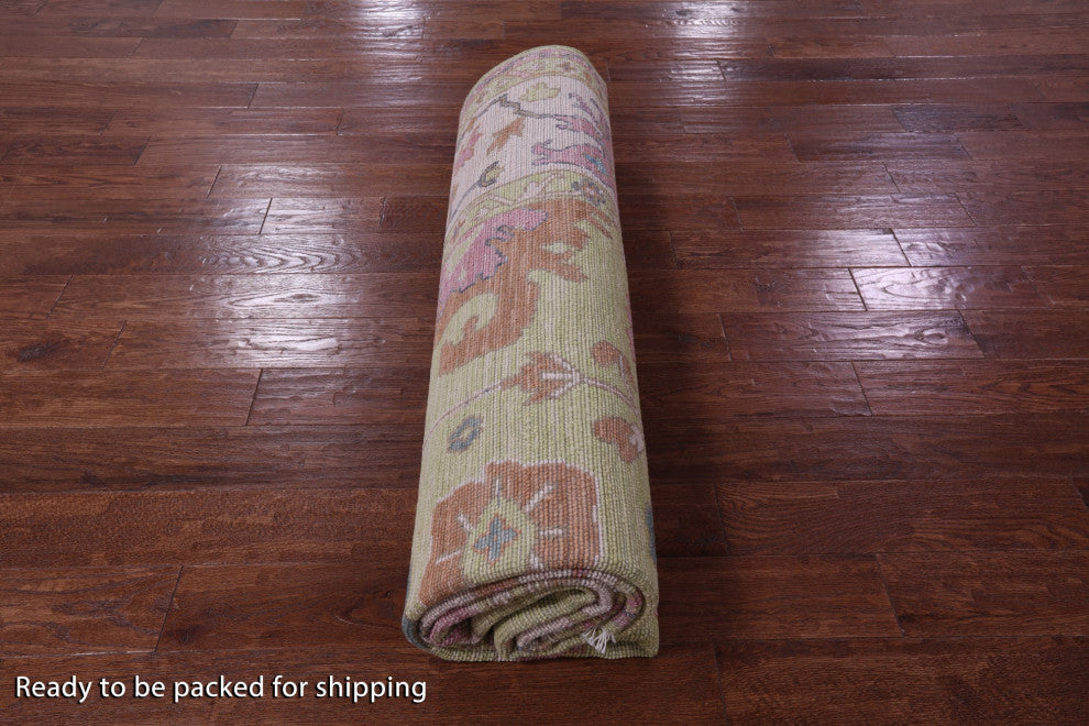 8' 2" X 10' 3" Handmade Turkish Oushak Wool Rug - Q15845
