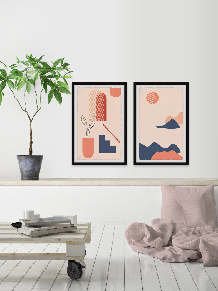 Journey to the Blue Mountains Diptych, 2-Piece Set, 8x12 Panels