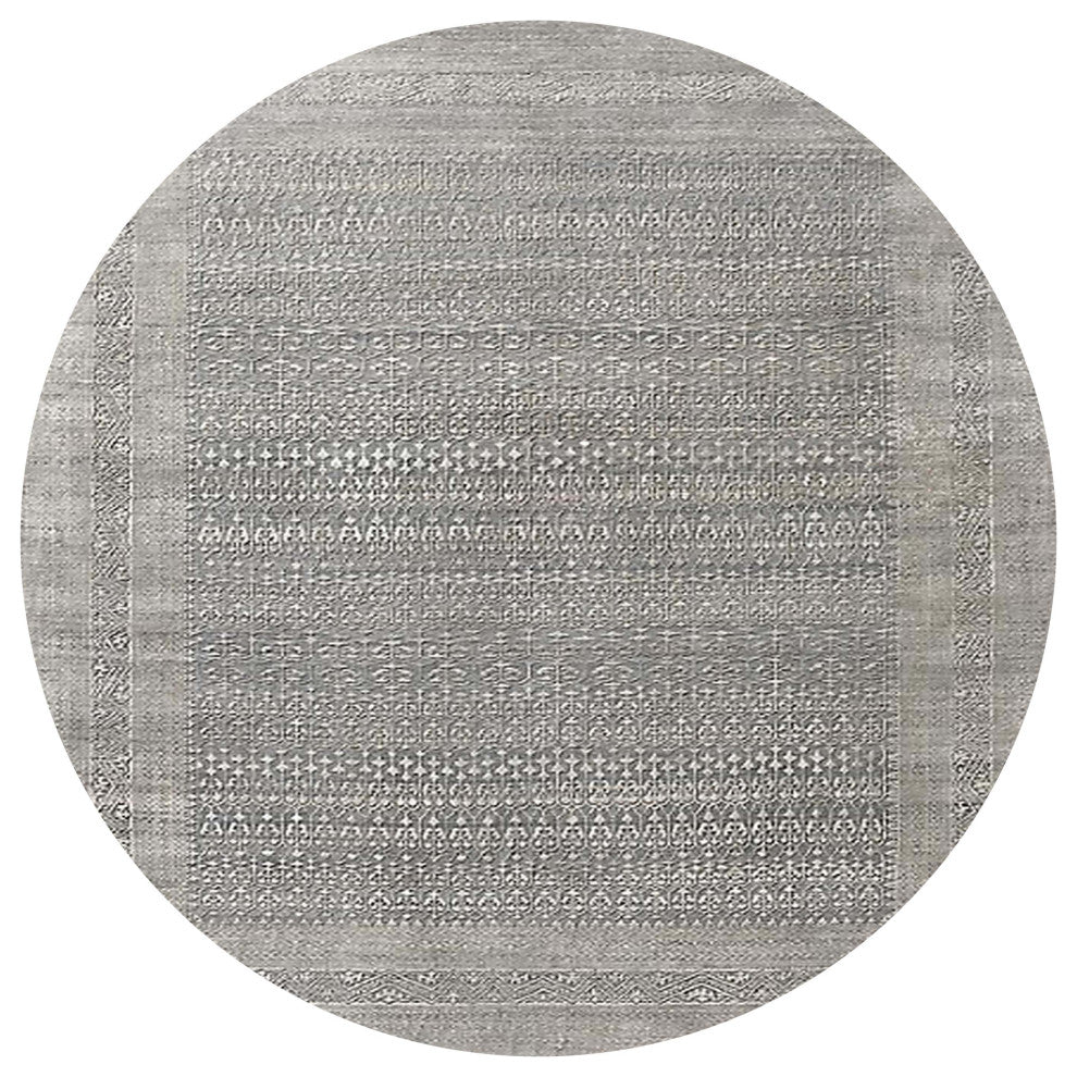 Ahgly Company Indoor Round Mid-Century Modern Area Rugs, 7' Round