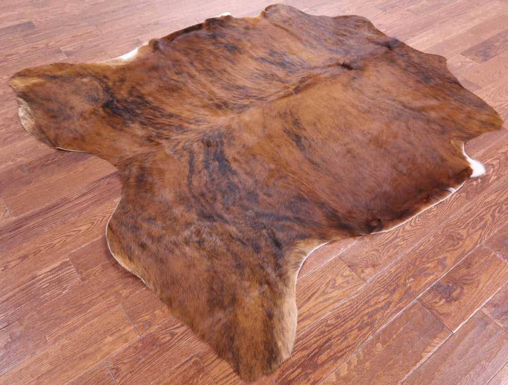 Natural Cowhide Rug 6' 2" X 5' 11" C1945