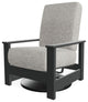 Leeward Deep Seat Outdoor Hidden Swivel Rocker, Hither Pewter/Graphite