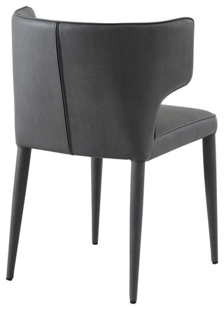 Elite Living Melore Wingback Upholstered Dining Side Chair, Dark Gray