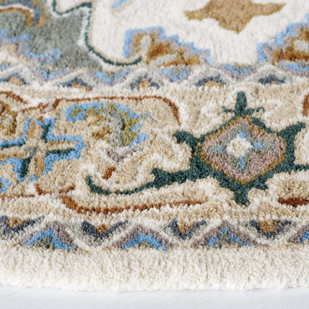 Safavieh Lauren Ralph Lauren Collection LRL6653 Rug, Ivory/Navy, 6' Round