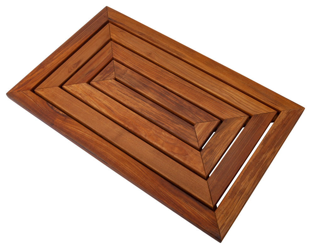 Nordic Style Premium Oiled Teak Shower/Bath Mat 31.4"x19.6"