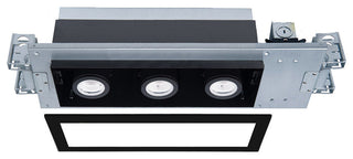 Silo LED Multiple Three-Light IC-Rated Airtight Housing, Light 3500K, Black
