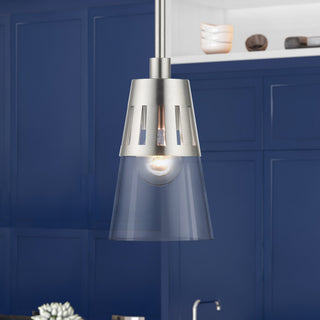 1 Light Brushed Nickel Mini Pendant