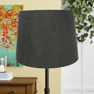 16" Suede Hardback Lamp Shade, Gray