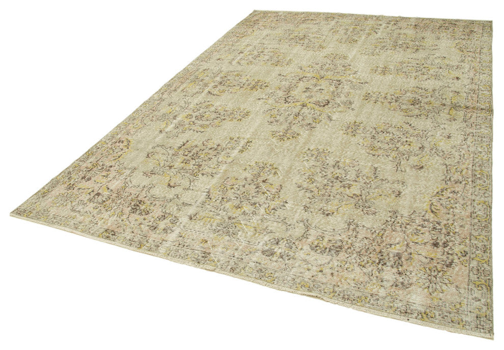 Rug N Carpet - Handmade Oriental 6' 9" x 10' 3" Unique Vintage Rug